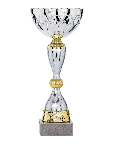 Coupe Économique Métal - 31 cm - Argent / Or - Réf FSP-2104
