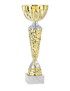 Coupe Économique Métal - 23 cm - Or / Argent Mat - Réf FSP-2281