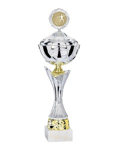 Coupe Économique Métal avec couvercle - 39 cm - Or / Argent Mat - Réf FSP-2452WS12C