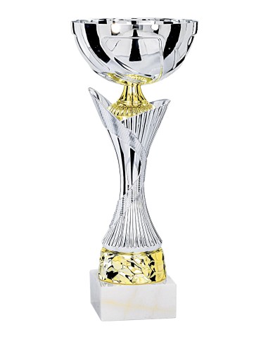 Coupe Économique Métal - 39 cm - Or / Argent Mat - Réf FSP-2454