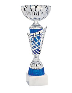 Coupe Économique Métal - 30 cm - Argent / Bleu - Réf FSP-2641