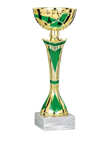Coupe Économique Métal - 26 cm - Or / Vert - Réf FSP-2863