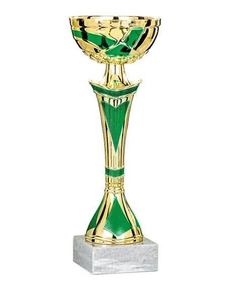 Coupe Économique Métal - 29 cm - Or / Vert - Réf FSP-2864