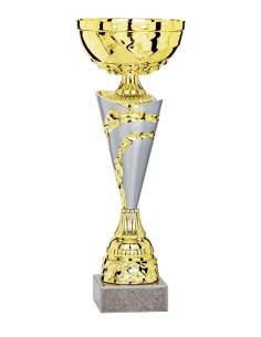 Coupe Économique Métal - 29 cm - Or / Argent Mat - Réf FSP-3072