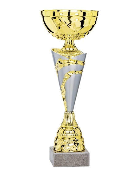 Coupe Économique Métal - 29 cm - Or / Argent Mat - Réf FSP-3072
