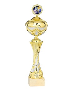 Coupe Économique Métal avec couvercle - 43 cm - Or / Argent Mat - Réf FSP-3083WG12C