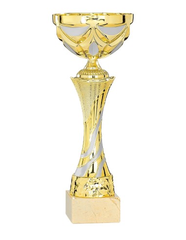 Coupe Économique Métal - 35 cm - Or / Argent Mat - Réf FSP-3084
