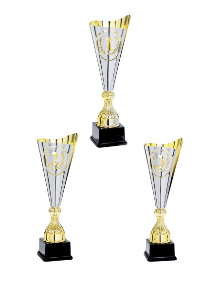 Coupe Économique Métal - 50 cm - Argent / Or - Réf FSP-3143