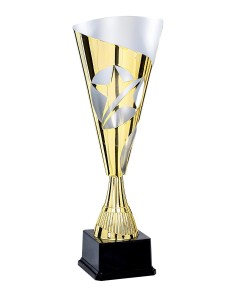 Coupe Économique Métal - 48 cm - Argent & Bleu / Blanc / Rouge - Réf FSP-3173