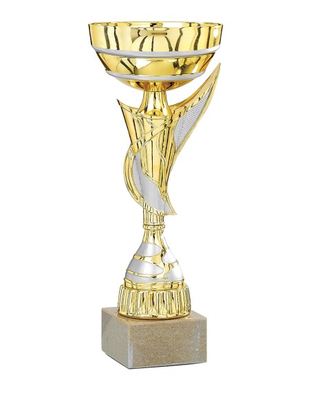 Coupe Économique Métal - 26 cm - Or / Argent Mat - Réf FSP-3461