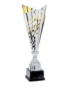 Coupe Laser Métal - 42 cm - Argent / Or - Réf FSP-3751