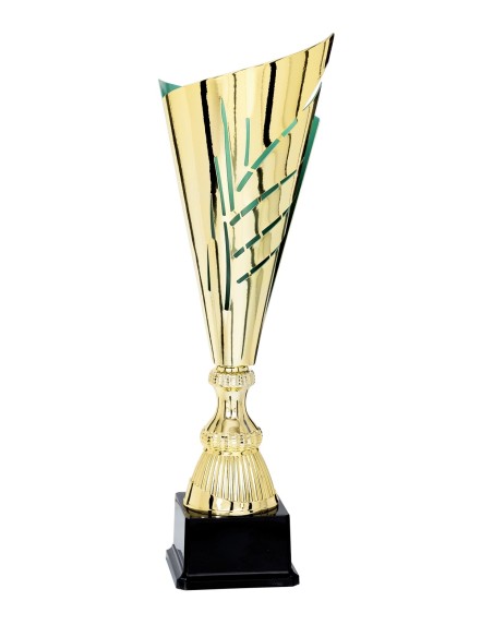 Coupe Laser Métal - 46 cm - Or avec intérieur Bleu - Réf FSP-4132