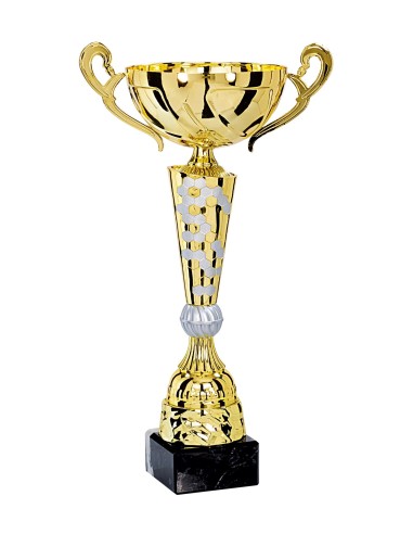 Coupe Premium Métal - 36 cm - Or / Argent Mat - Réf FSP-4182