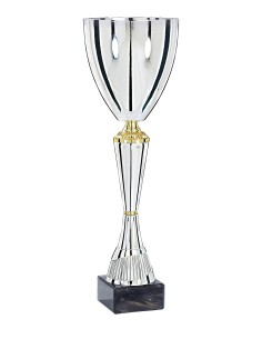 Coupe Premium Métal - 38 cm - Argent / Or - Réf FSP-4222