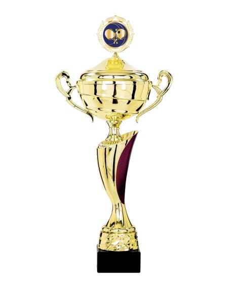 Coupe Classique Métal avec couvercle - 40 cm - Or / Fushia - Réf FSP-4302WG12C