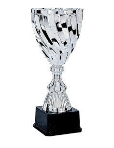 Coupe Premium Métal - 25 cm - Tout Argent - Réf FSP-4461