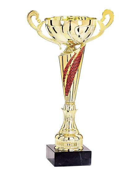 Coupe Classique Métal - 36 cm - Or / Rouge - Réf FSP-4642