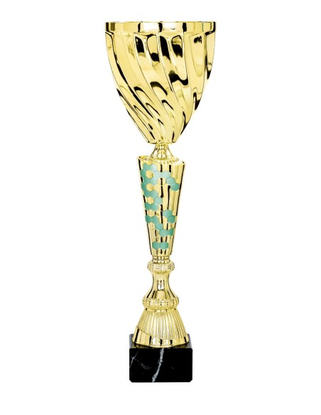 Coupe Classique Métal - 41 cm - Or / Vert - Réf FSP-4712