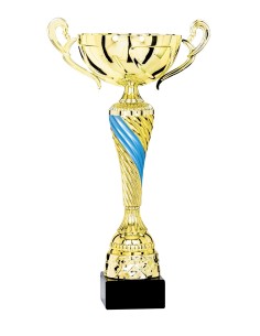 Coupe Classique Métal - 38 cm - Or / Bleu - Réf FSP-4723