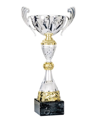 Coupe Classique Métal - 30 cm - Argent / Or - Réf FSP-4831