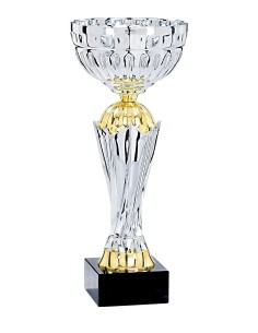 Coupe Classique Métal - 34 cm - Argent / Or - Réf FSP-4851