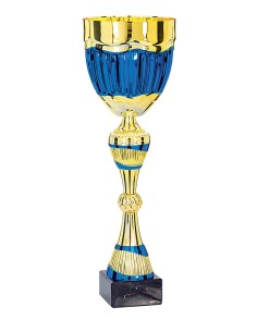 Coupe Classique Métal - 39 cm - Or / Bleu - Réf FSP-4922