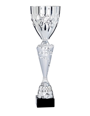 Coupe Classique Métal - 34 cm - Argent / Argent Mat - Réf FSP-4951