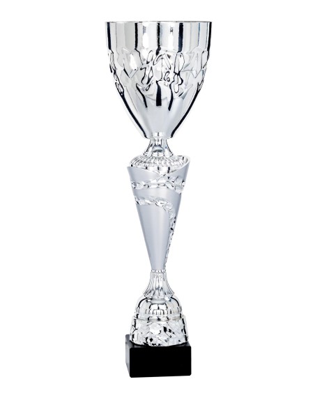 Coupe Classique Métal - 34 cm - Argent / Argent Mat - Réf FSP-4951