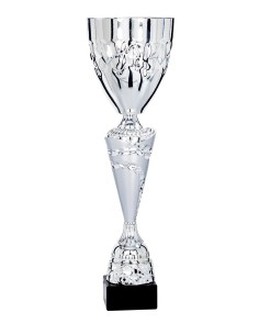 Coupe Classique Métal - 37 cm - Argent / Argent Mat - Réf FSP-4952
