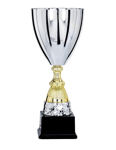 Coupe Classique Métal - 33 cm - Argent / Or - Réf FSP-5072