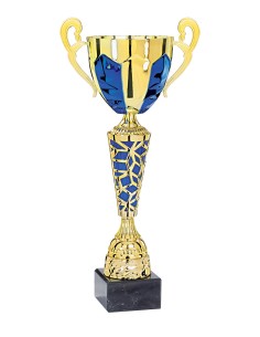 Coupe Classique Métal - 40 cm - Or / Bleu - Réf FSP-5312