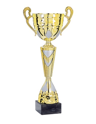 Coupe Classique Métal - 33 cm - Or / Bleu - Réf FSP-5421