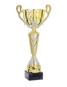 Coupe Classique Métal - 37 cm - Or / Bleu - Réf FSP-5422