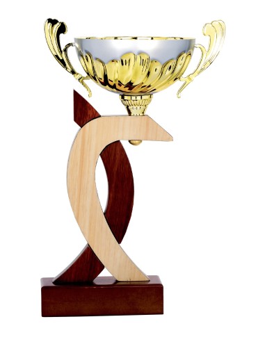 Coupe Classique Bois - 45 cm - Or / Argent Mat - Réf FSP-5503