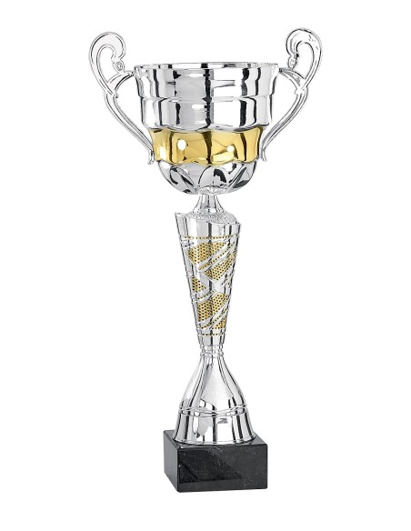 Coupe Classique Métal - 43 cm - Argent / Or - Réf FSP-5603