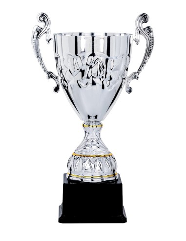Coupe Classique Métal - 27 cm - Argent / Argent Mat - Réf FSP-5611