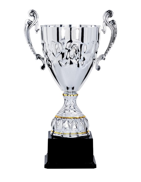 Coupe Classique Métal - 39 cm - Argent / Argent Mat - Réf FSP-5614