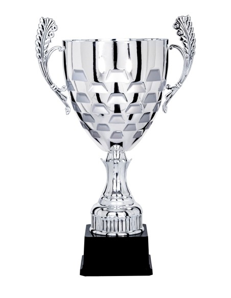 Coupe Prestige Métal - 44 cm - Argent / Argent Mat - Réf FSP-5903