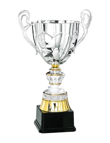 Coupe Prestige Métal - 31 cm - Argent / Or - Réf FSP-6026
