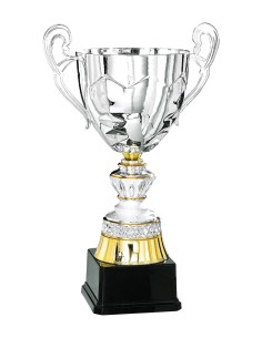 Coupe Prestige Métal - 36 cm - Argent / Or - Réf FSP-6027