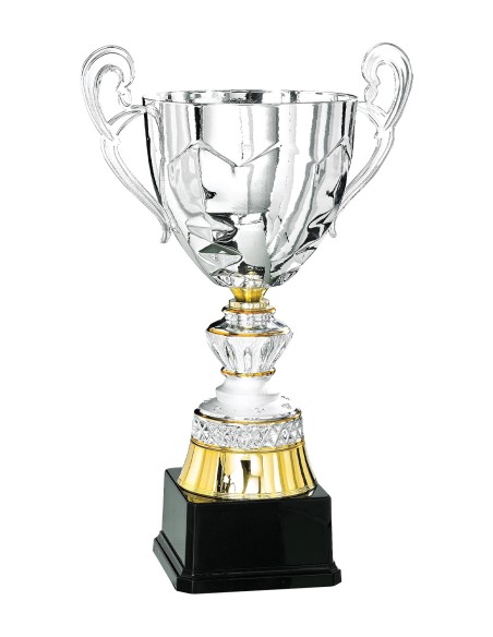 Coupe Prestige Métal - 40 cm - Argent / Or - Réf FSP-6028