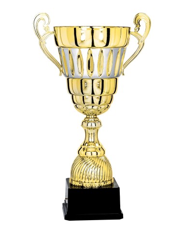 Coupe Prestige Métal - 43 cm - Or / Argent mat - Réf FSP-6712