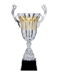 Coupe Prestige Métal - 39 cm - Argent / Or - Réf FSP-6911