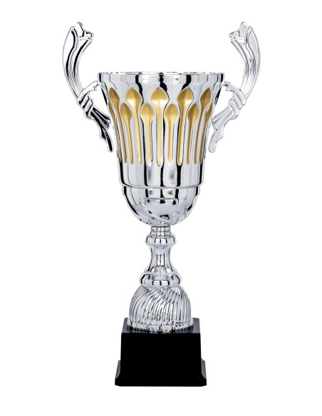 Coupe Prestige Métal - 53 cm - Argent / Or - Réf FSP-6914