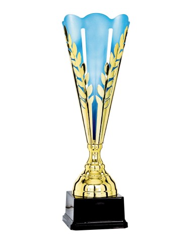 Coupe Prestige Métal - 40 cm - Or avec intérieur Bleu Pastel - Réf FSP-7221