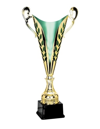 Coupe Prestige Métal - 49 cm - Or avec intérieur Vert Pastel - Réf FSP-7322