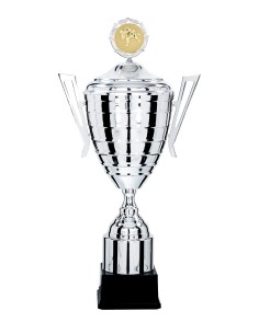 Coupe Prestige Métal avec couvercle - 63 cm - Argent - Réf FSP-7582WS20C