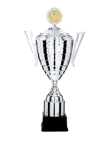 Coupe Prestige Métal avec couvercle - 65 cm - Argent - Réf FSP-7583WS22C