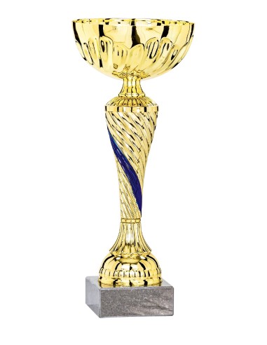 Coupe Économique Métal - 30 cm - Or / Bleu - Réf FSP-1675
