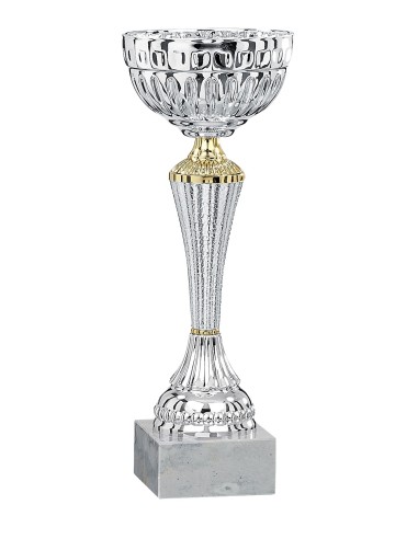 Coupe Économique Métal - 33 cm - Argent / Or - Réf FSP-1827